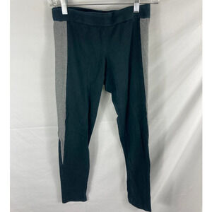Aerie Black and Grey Stripe Leggings Medium